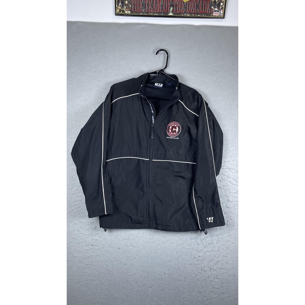 Chicago Bruins Hockey Club Jacket Mens XS Black Hockey Warrior‎ Full Zip